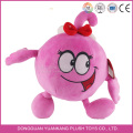 BSCI personnalisé belle peluche 7 pouces broderie rouge personnage de dessin animé en peluche poupée